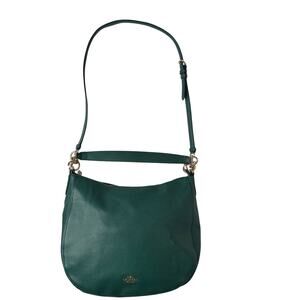Coach Green Leather Shoulder Bag with Crossbody Strap